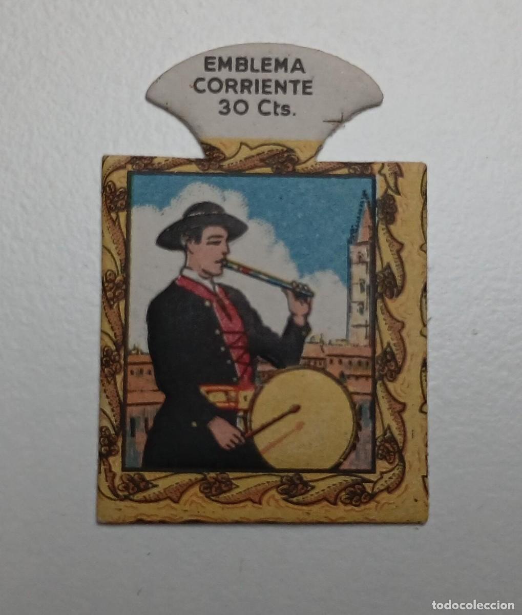 Militaria: Emblema auxilio social, CORRIENTE 30 CTS, serie H, N&ordm; 9, LEON, DANZANTE MARAGATO.
