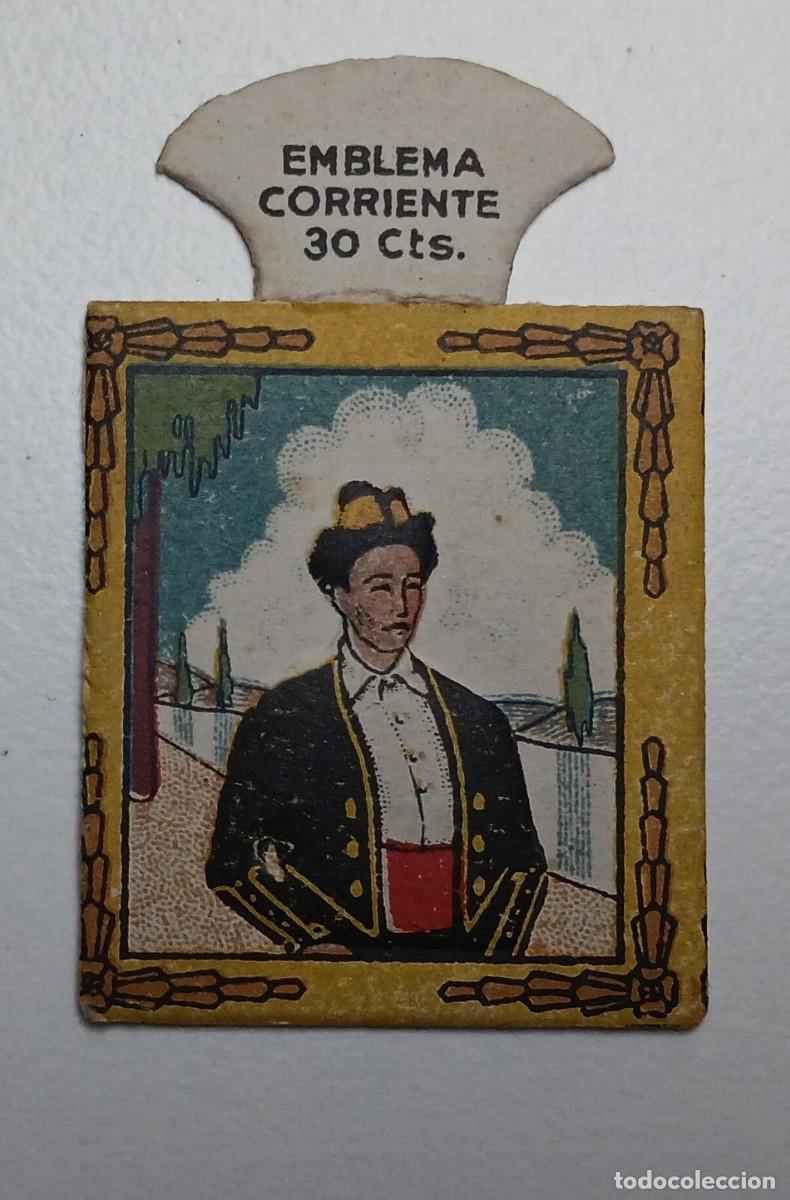 Militaria: Emblema auxilio social, CORRIENTE 30 CTS, serie H, N&ordm; 13, TIPO DE SORIA.