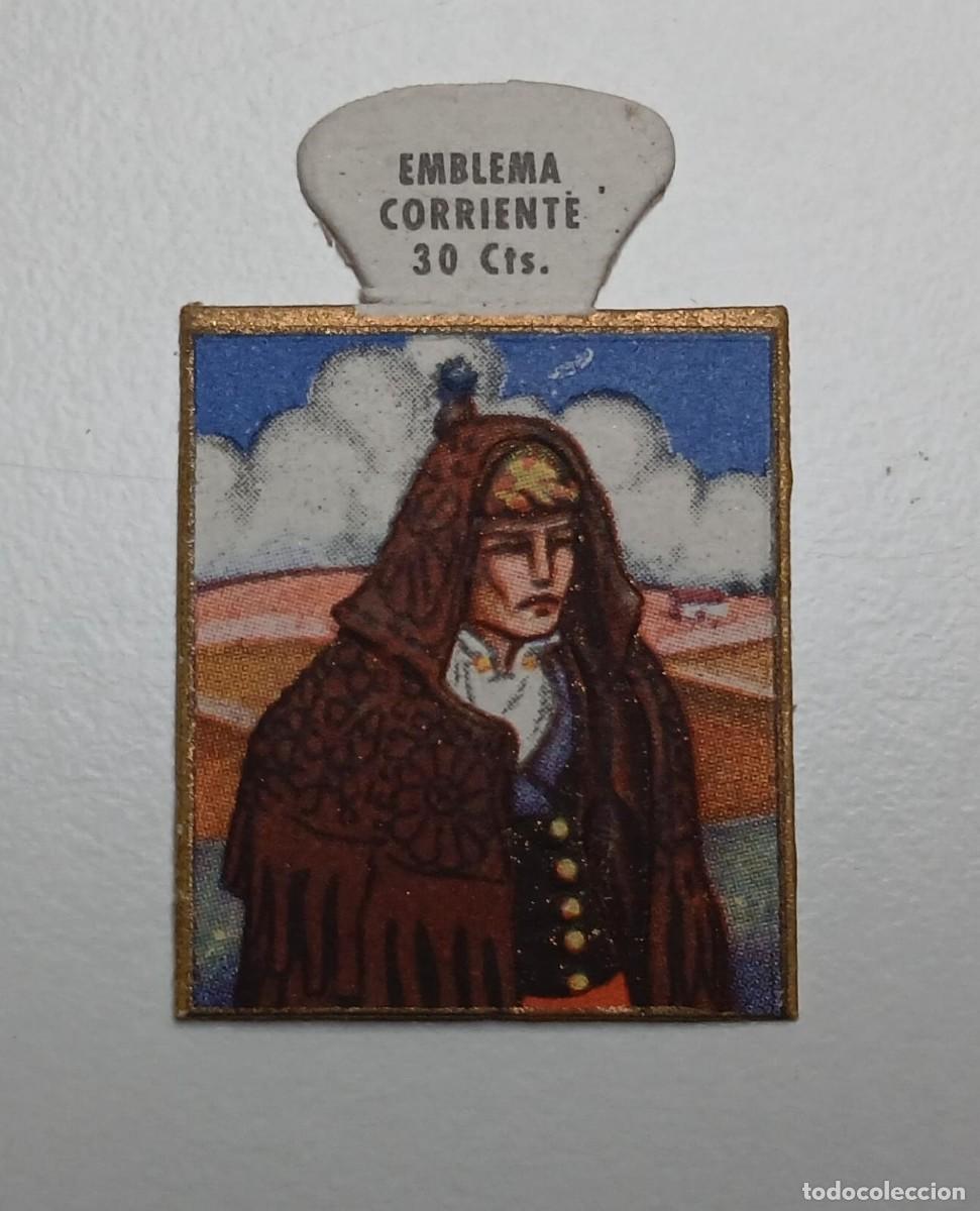 Militaria: Emblema auxilio social, CORRIENTE 30 CTS, serie H, N&ordm; 16, ZAMORA, MOZO DE CARBALES.