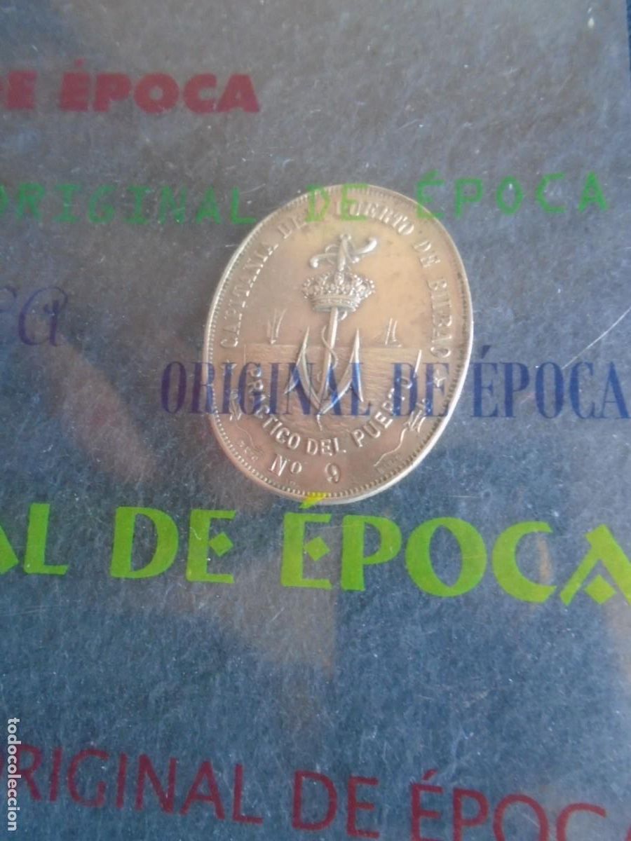 Militaria: (MI-261020)INSIGNIA ALFONSINA CAPITANIA DEL PUERTO DE BILBAO - PRACTICO DEL PUERTO N&ordm;9