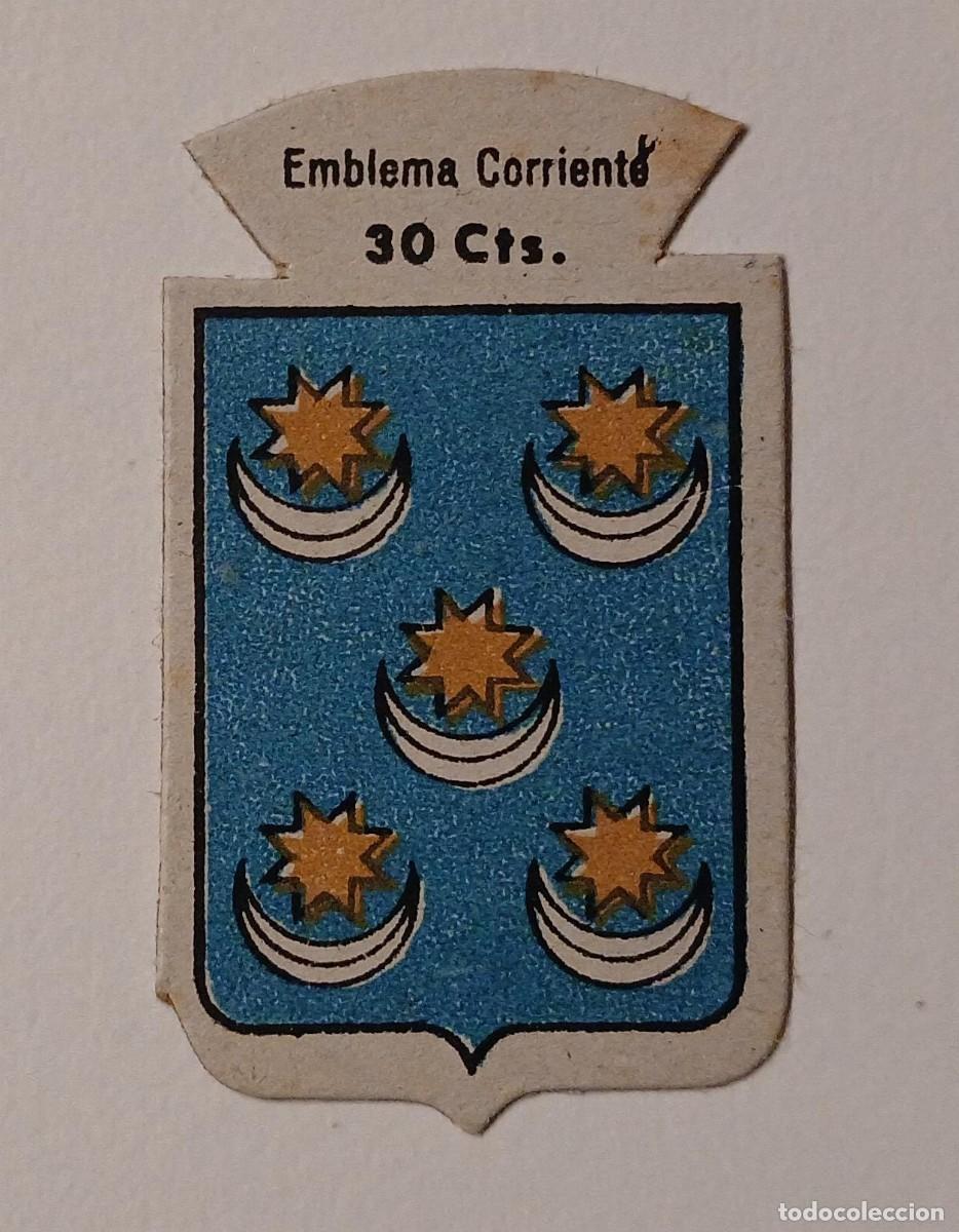 Militaria: Emblema auxilio social, CORRIENTE 30 CTS, serie B, N&ordm; 249, BRAGANZA.