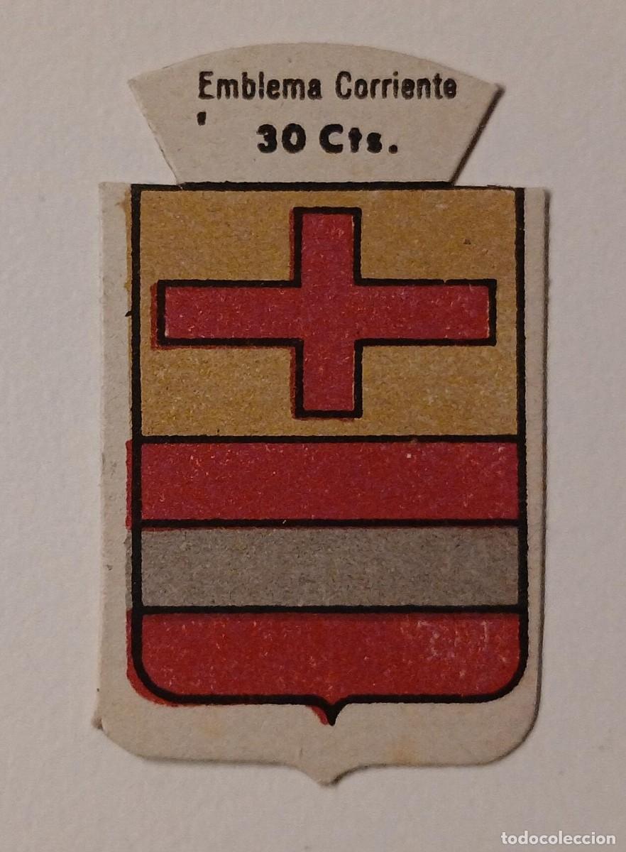 Militaria: Emblema auxilio social, CORRIENTE 30 CTS, serie B, N&ordm; 131, ARRIA.