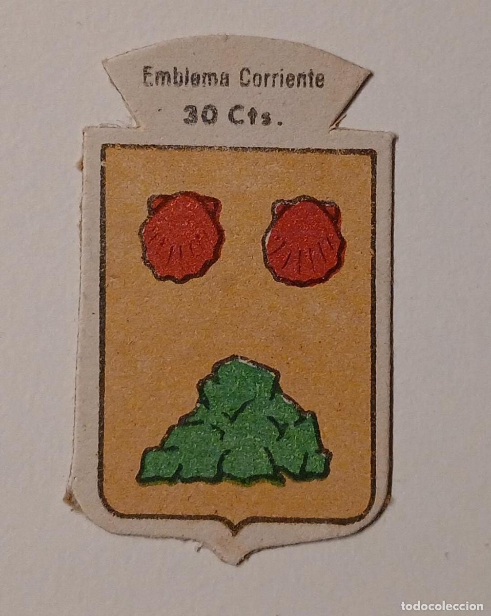 Militaria: Emblema auxilio social, CORRIENTE 30 CTS, serie B, N&ordm; 200, TRUBARGE.