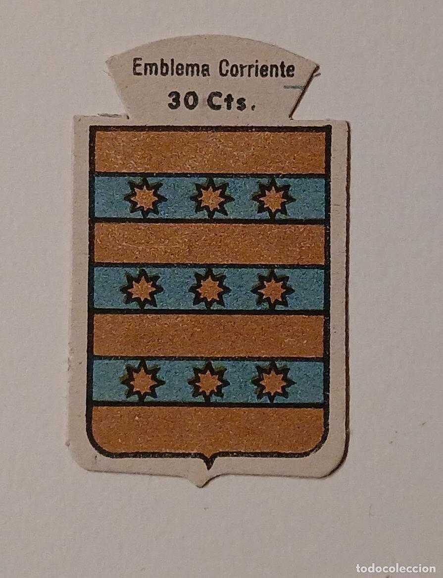 Militaria: Emblema auxilio social, CORRIENTE 30 CTS, serie B, N&ordm; 181, LOIDI.