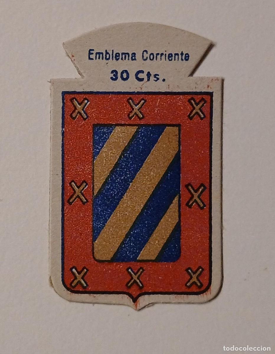 Militaria: Emblema auxilio social, CORRIENTE 30 CTS, serie B, N&ordm; 232, EGEA.