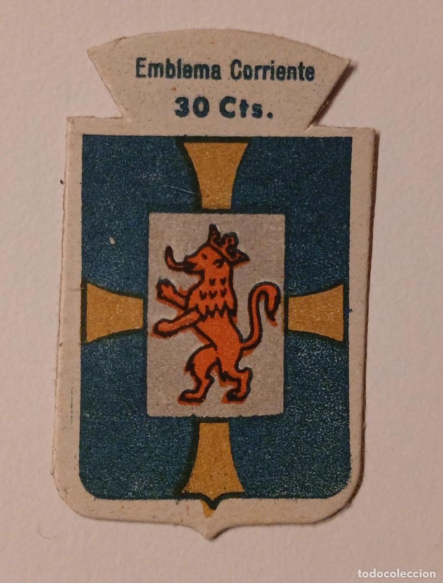 Militaria: Emblema auxilio social, CORRIENTE 30 CTS, serie B, N&ordm; 190, CAMEROS.