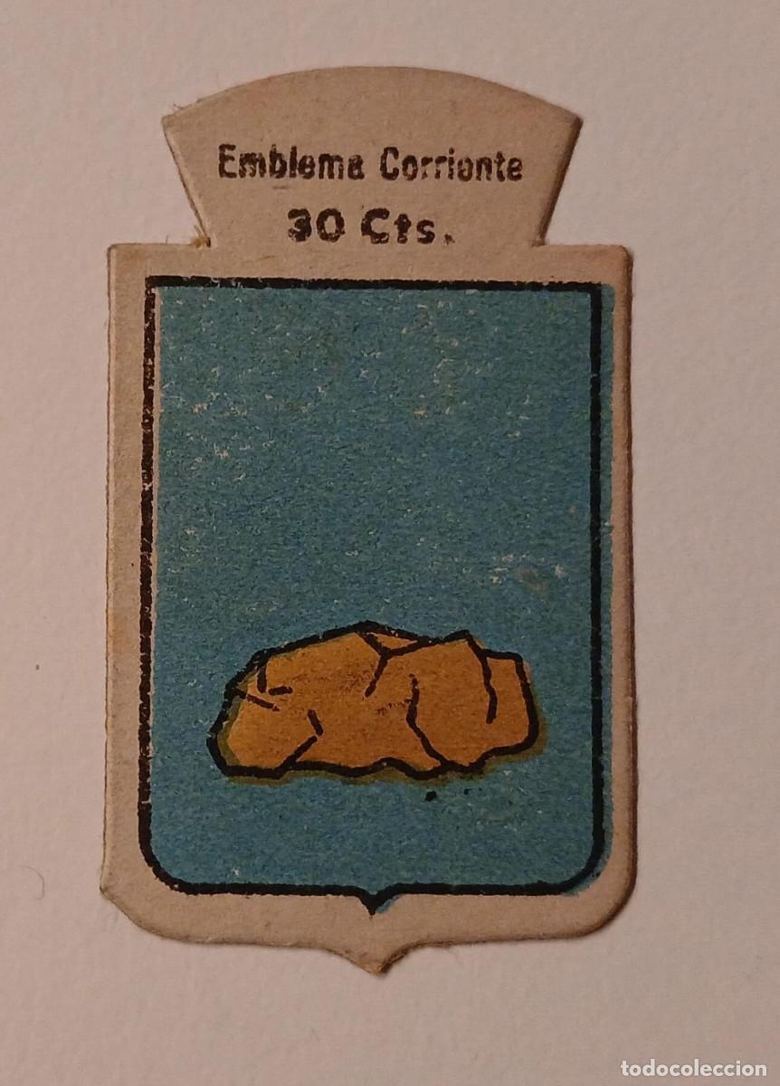 Militaria: Emblema auxilio social, CORRIENTE 30 CTS, serie B, N&ordm; 144, ROCA.