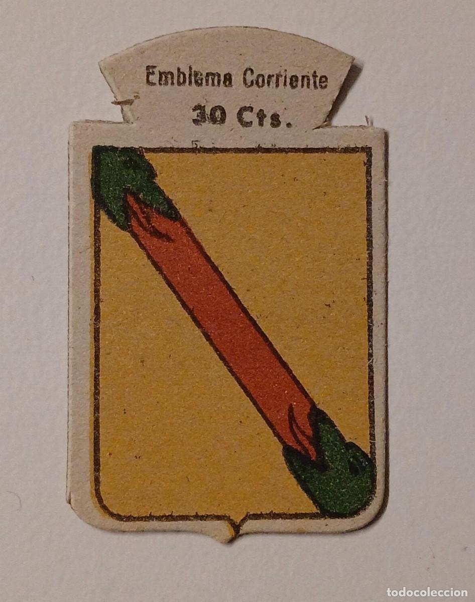 Militaria: Emblema auxilio social, CORRIENTE 30 CTS, serie B, N&ordm; 192, ORQUEZIO.