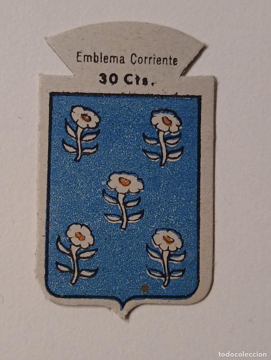 Militaria: Emblema auxilio social, CORRIENTE 30 CTS, serie B, N&ordm; 246, VILLARASA.