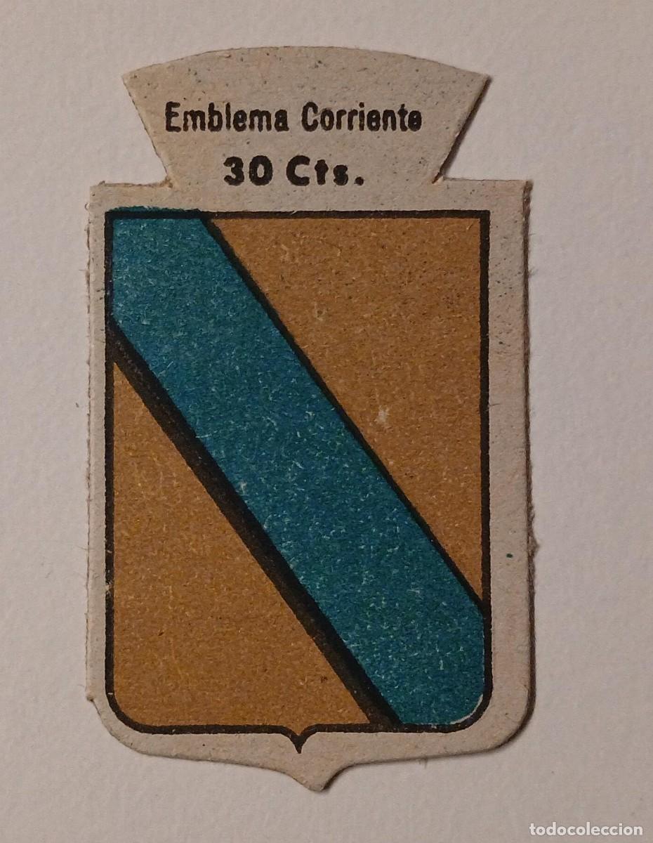 Militaria: Emblema auxilio social, CORRIENTE 30 CTS, serie B, N&ordm; 112, ARISTAIN.