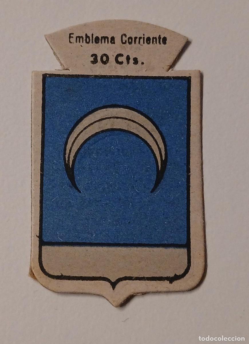 Militaria: Emblema auxilio social, CORRIENTE 30 CTS, serie B, N&ordm; 217, SADA.