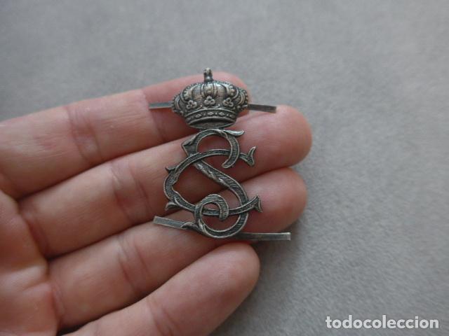 Militaria: Antigua gran insignia o emblema del Cuerpo de Seguridad alfonsino, original, epoca Alfonso XIII