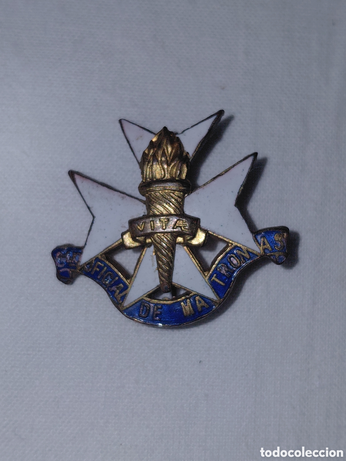 Militaria: ANTIGUO PIN INSIGNIA ESMALTADA ENFERMERIA COLEGIO OFICIAL DE MATRONAS A&Ntilde;OS 50 EPOCA FRANCO