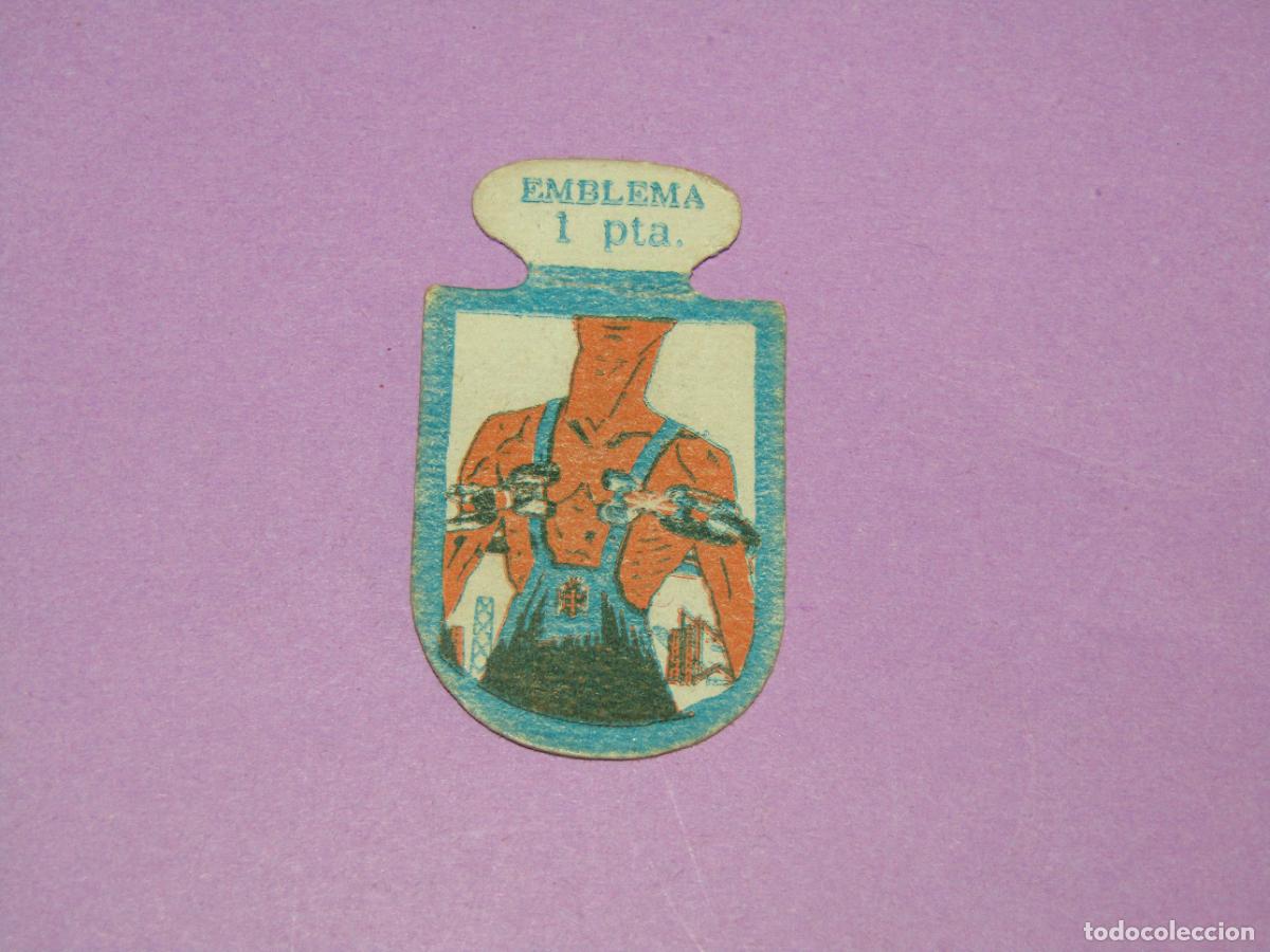 Militaria: Antiguo Emblema Auxilio Social FRENTE DE JUVENTUDES V Concurso Nacional Voluntad de Resurgimiento
