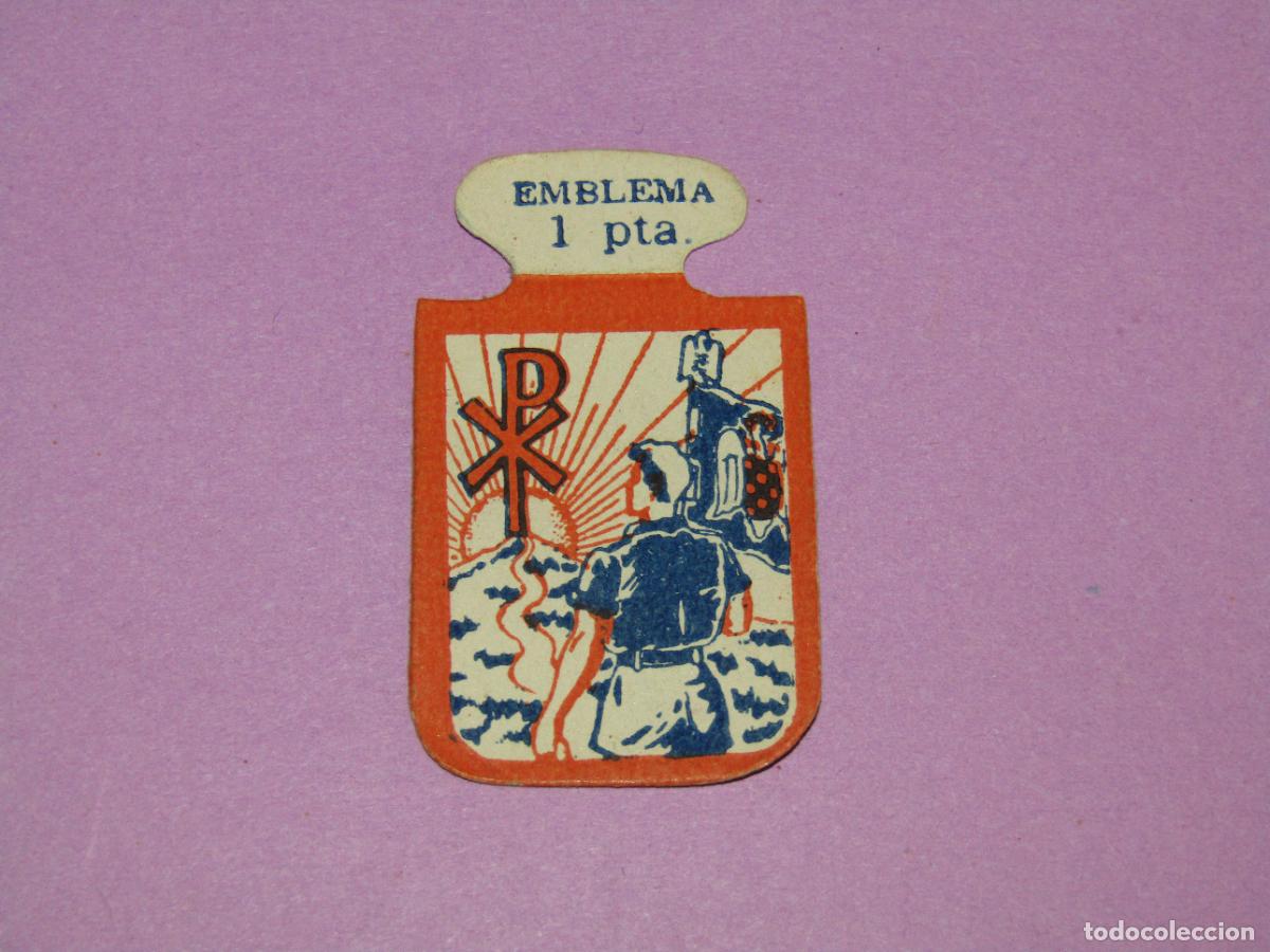 Militaria: Antiguo Emblema Auxilio Social 1 Pta. FRENTE DE JUVENTUDES