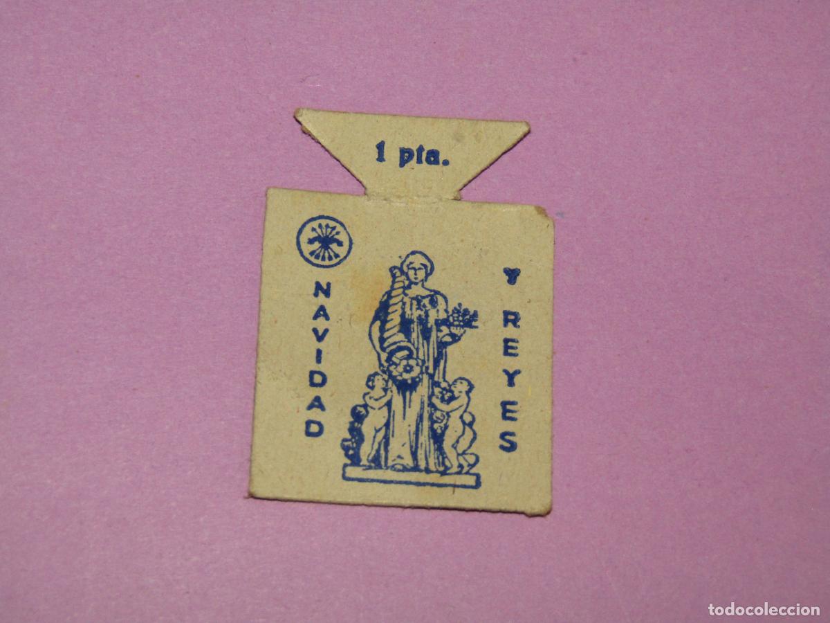 Militaria: Antiguo Emblema Auxilio Social 1 Pta. FRENTE DE JUVENTUDES - Navidad y Reyes