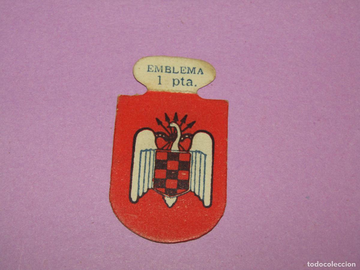 Militaria: Emblema Auxilio Social 1 Pta. FRENTE DE JUVENTUDES - Leer al Dorso