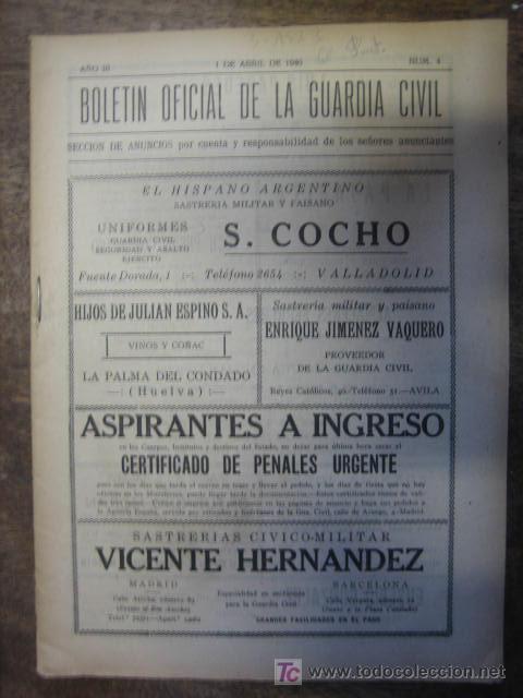 Militaria: Bolet&iacute;n Oficial de la Guardia Civil