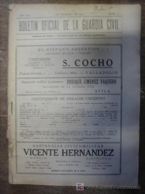 Militaria: Bolet&iacute;n Oficial de la Guardia Civil