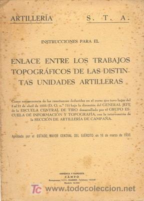 Militaria: 1936   TRABAJOS TOPOGRAFICOS EN UNIDADES ARTILLERAS