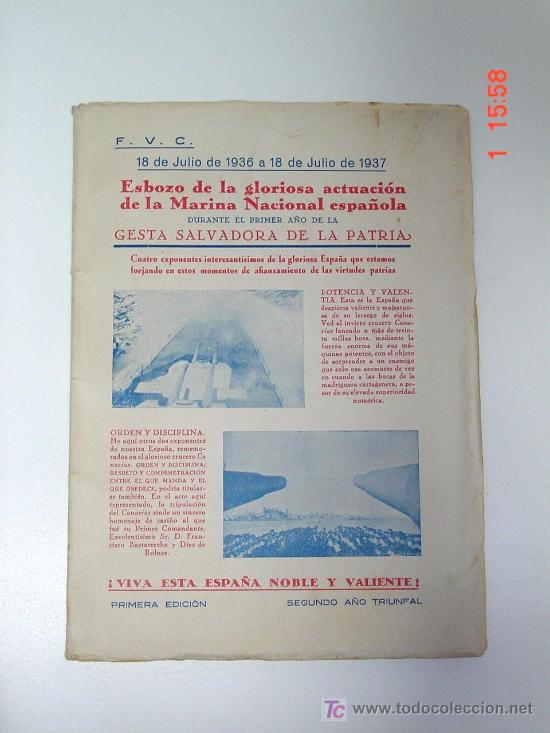 Militaria: ESBOZO DE LA GLORIOSA ACTUACION DE LA MARINA NACIONAL ESPA&Ntilde;OLA