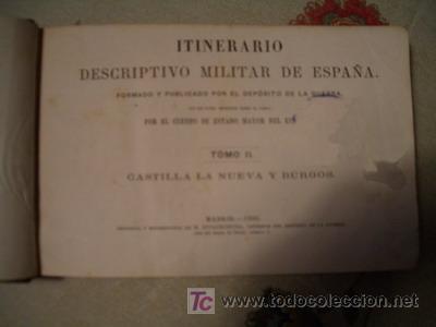 Militaria: 1866 ITINERARIO DES. MILITAR CASTILLA LA NUEVA Y BURGOS