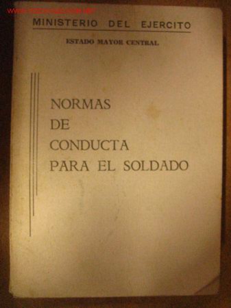 Militaria: Librito Normas de conducta para el soldado, 1971, 101 p&aacute;ginas