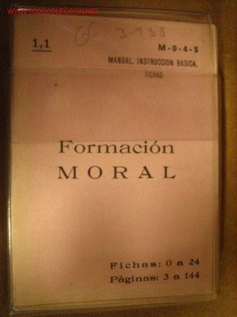 Militaria: Estuche de fichas de formaci&oacute;n moral