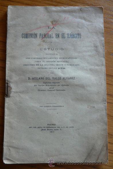 Militaria: LIBRO COMUNION PASCUAL 1912