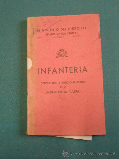 Militaria: Libro, Descripci&oacute;n y funcionamiento de la Ametralladora 'ALFA'