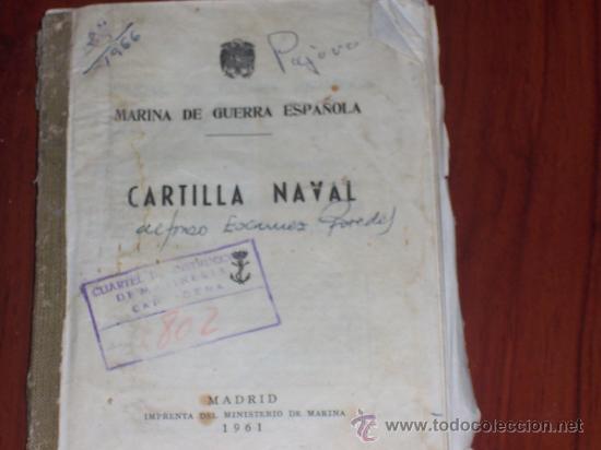 Military Antiques: CARTILLA NAVAL DE LA MARINA DE GUERRA ESPA&Ntilde;OLA 1961 .