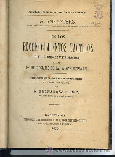 Militaria: SMEYSTERS,,LOS RECONOCIMIENTOS TACTICOS BAJO EL PUNTO DE VISTA PRACTICO OFERTA