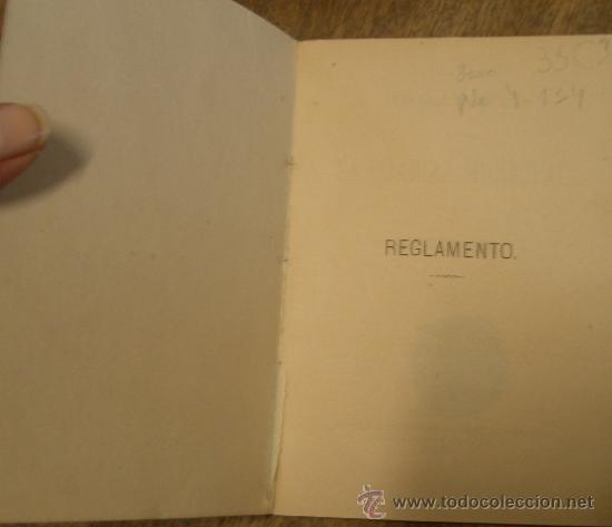 Militaria: Reglamento para la Guardia Municipal de Barcelona, 20 p&aacute;ginas, 1871