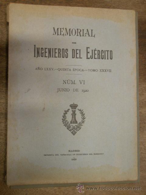 Militaria: Libro Memorial de Ingenieros del Ej&eacute;rcito, Junio 1920 - Foto 1