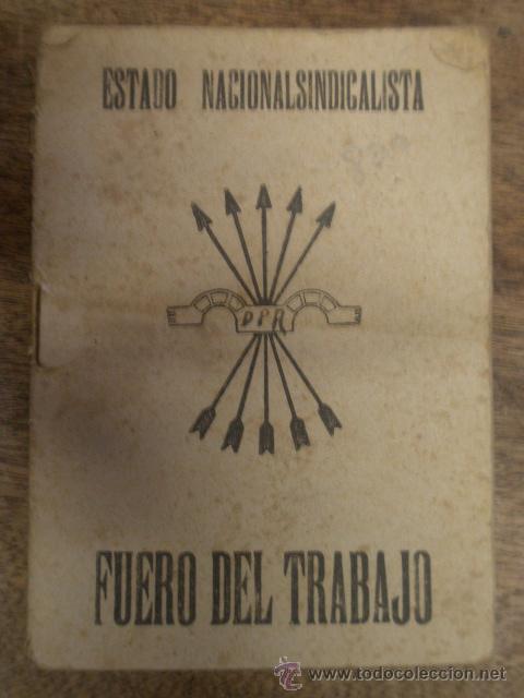 Military Antiques: Op&uacute;sculo, Fuero del trabajo, 31 p&aacute;ginas