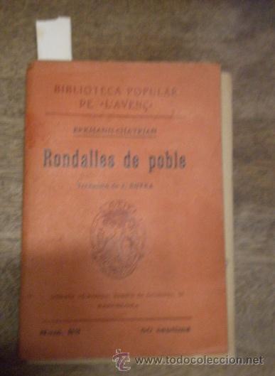 Military Antiques: Biblioteca popular de 'l'Aven&ccedil;' Rondalles de poble, 1908, 108 p&aacute;g.