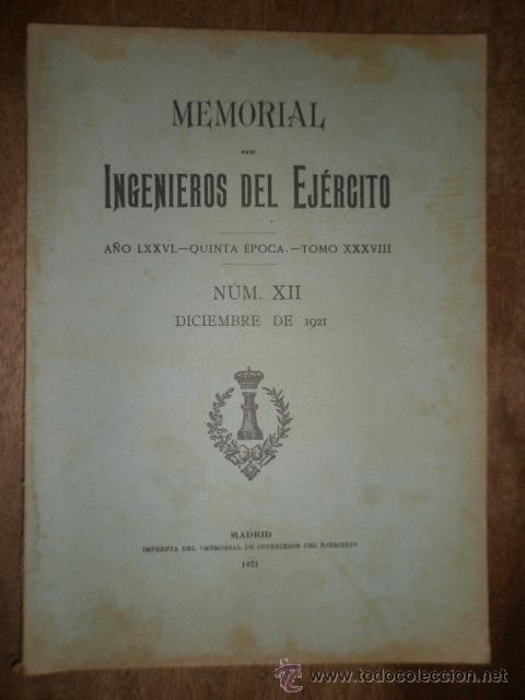Militaria: Memorial, Ingenieros del Ej&eacute;rcito, diciembre de 1921