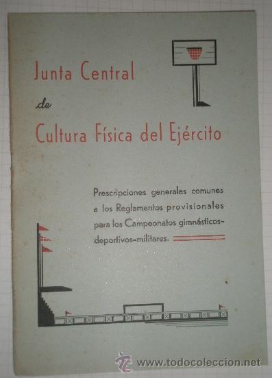 Militaria: Folleto de cultura f&iacute;sica del Ej&eacute;rcito, 12 p&aacute;ginas