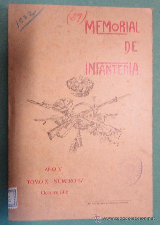 Militaria: 'Memorial de infanter&iacute;a. Octubre de 1916'. 100 p&aacute;ginas aproximadamente.