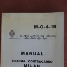 Militaria: &-ESTADO MAYOR DEL EJERCITO-MANUAL SISTEMA CONTRACARRO(MILAN)-AÑO:1977