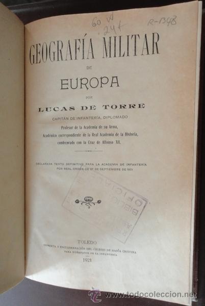 Militaria: Geografia Militar de Europa, 1921, 300 p&aacute;ginas