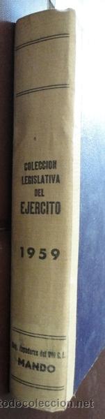 Militaria: Colecci&oacute;n legislativa de 1959. 300 p&aacute;ginas aprox.