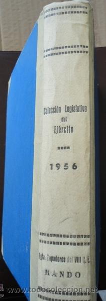 Militaria: Colecci&oacute;n legislativa de 1956. 300 p&aacute;g. aprox.