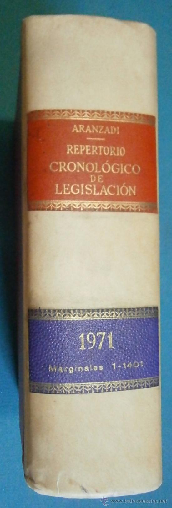Militaria: Repertorio cronol&oacute;gico de legislaci&oacute;n 1971, 1&ordf; edici&oacute;n