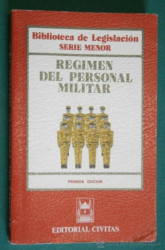 Militaria: Librito, r&eacute;gimen del personal militar, 1996. 227 p&aacute;ginas