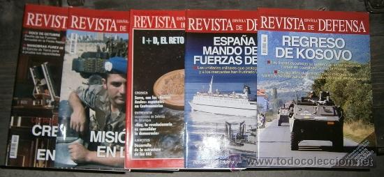 Militaria: Lote de 5 revistas espa&ntilde;olas de defensa n&ordm; 223 - 222 - 34 - 251 - 250