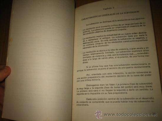 Militaria: LA SUBVERSION (EXTRACTO) ESTUDIOS TECNICOS SOBRE LA SUBVERSION 1977 - Foto 3