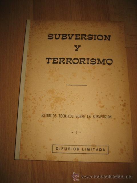 Militaria: SUBVERSION Y TERRORISMO.-ESTUDIOS TECNICOS SOBRE LA SUBVERSION 1977 - Foto 1