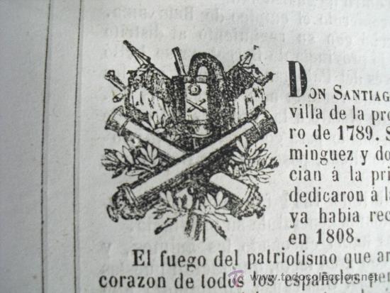 Militaria: 1851 BIOGRAFIA DEL BRIGADIER DE CABALLERIA D. SANTIAGO DOMINGUEZ BUIZA ( NARROS-SORIA)