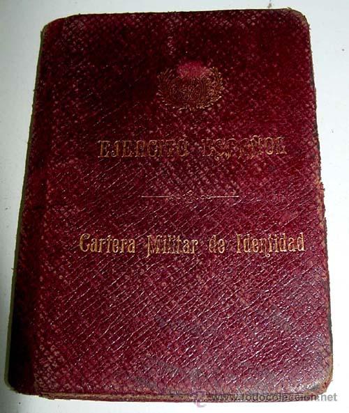 Militaria: ANTIGUO CARTERA MILITAR DE IDENTIDAD EJER CITO ESPA&Ntilde;OL - A&Ntilde;O 1912 - MIDE 17X10 CMS ABIERTA.